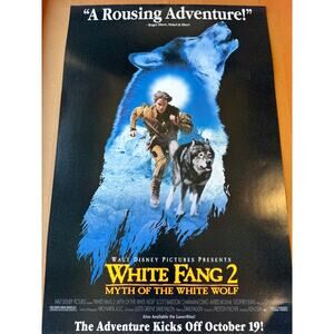 DISNEY WHITE FANG movie theater size poster vintage 90s NEW